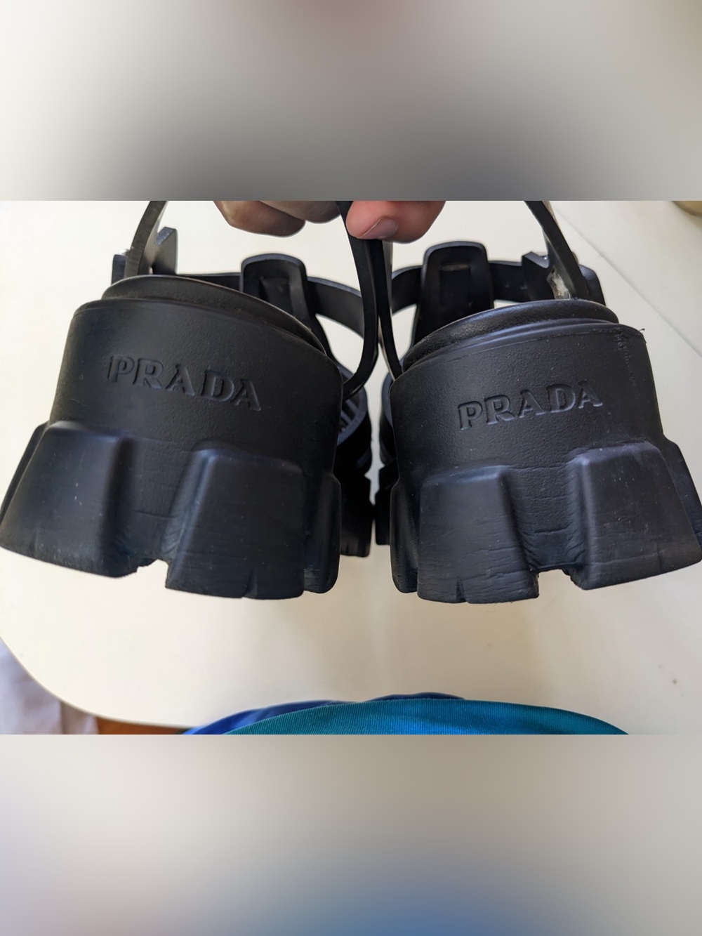 Prada Monolith Rubber Sandals - Picture 9 of 10